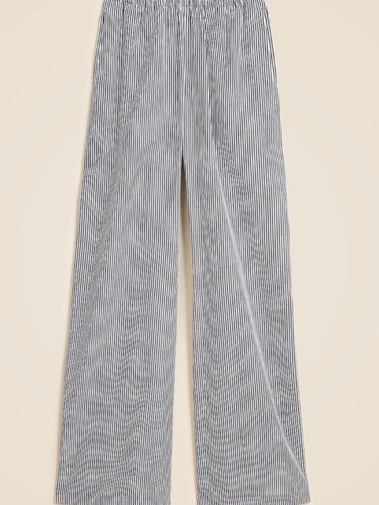 J. Crew Pants - J. Crew Navy and White Pinstripe Wide-Leg Pants